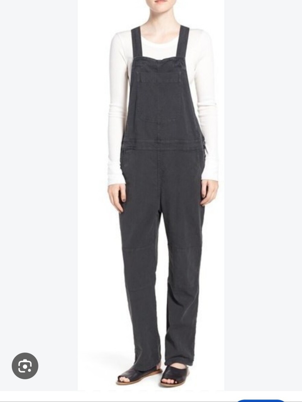 James Perse Linen Cotton Charcoal Women's Overalls Size Medium/Large